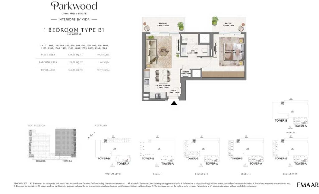 parkwood - 1 Bedroom Type B1